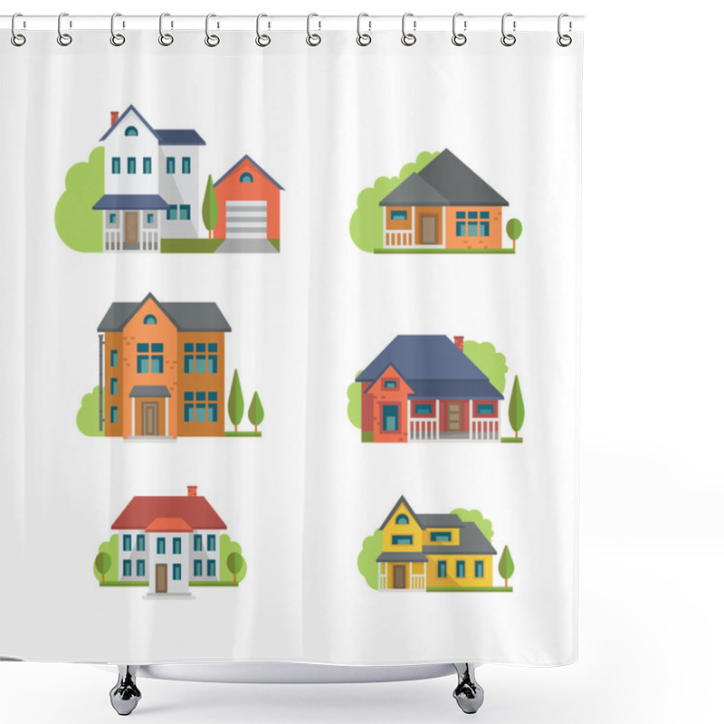 Personality  Residential Houses Shower Curtains