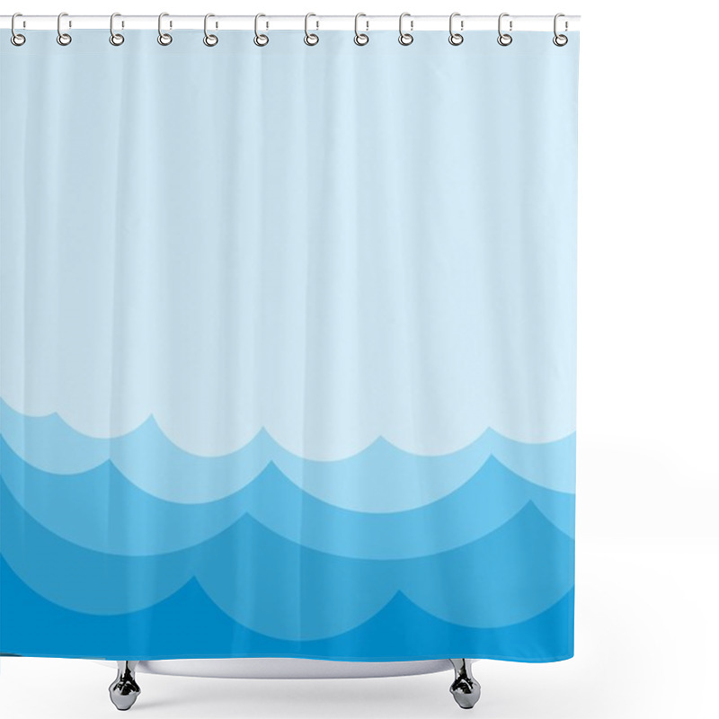 Personality  Deep Blue Sea. Shower Curtains