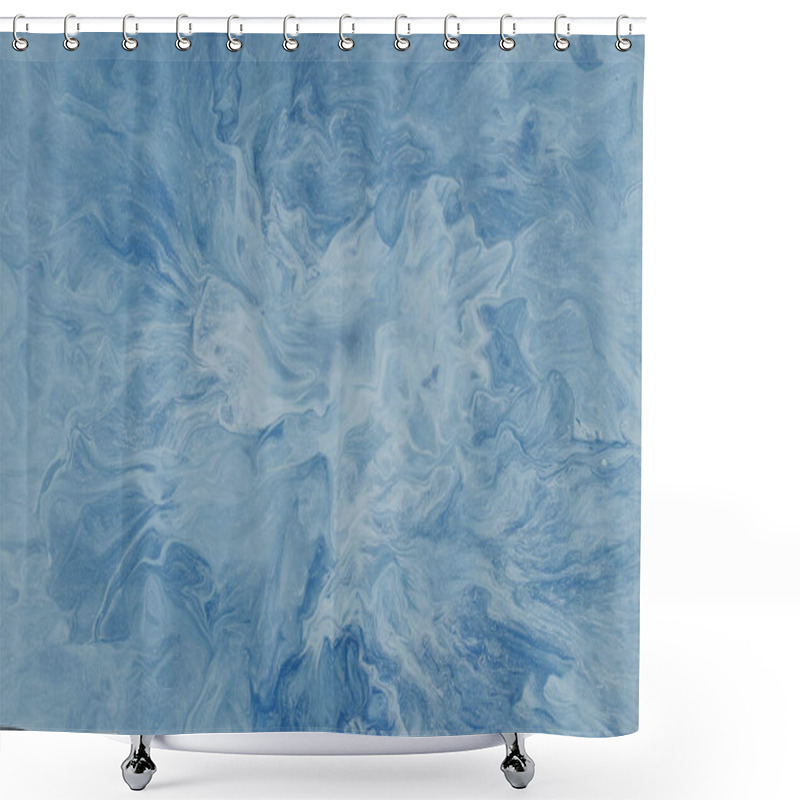 Personality  A Mesmerizing Abstract Blue Swirl, Evoking Tranquility And Fluidity. Shower Curtains