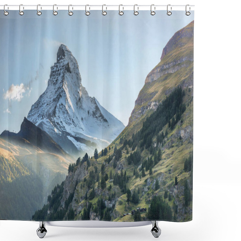 Personality  Matterhorn Against Sunset In Swiss Alps, Zermatt Area, Switzerland Shower Curtains