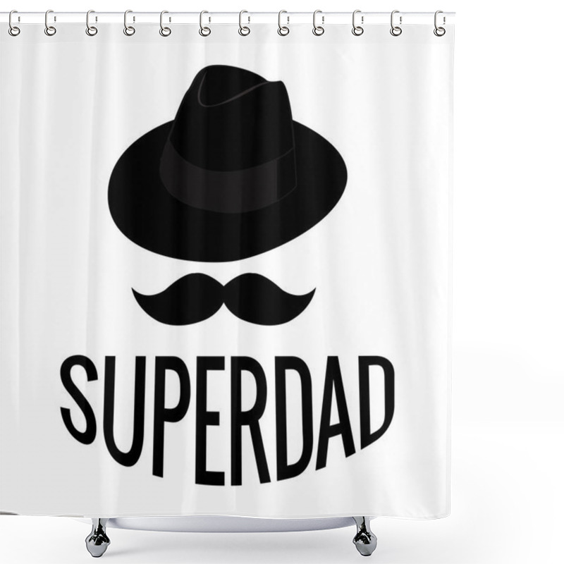 Personality  Abstract Super Dad Shower Curtains