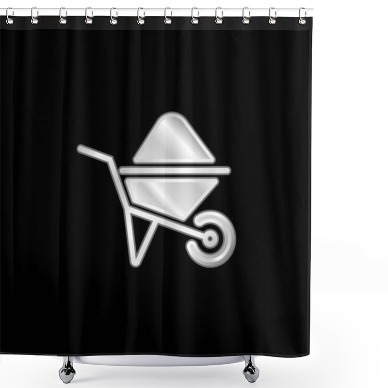 Personality  Barrow Silver Plated Metallic Icon Shower Curtains