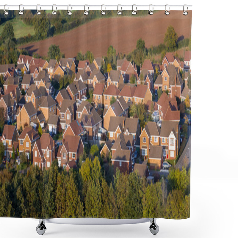 Personality  Aerial View Of UK Houses Shower Curtains