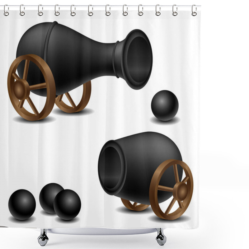 Personality  Cannon Set Shower Curtains