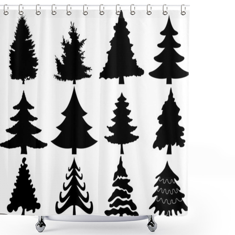 Personality  Christmas Tree Collection Shower Curtains