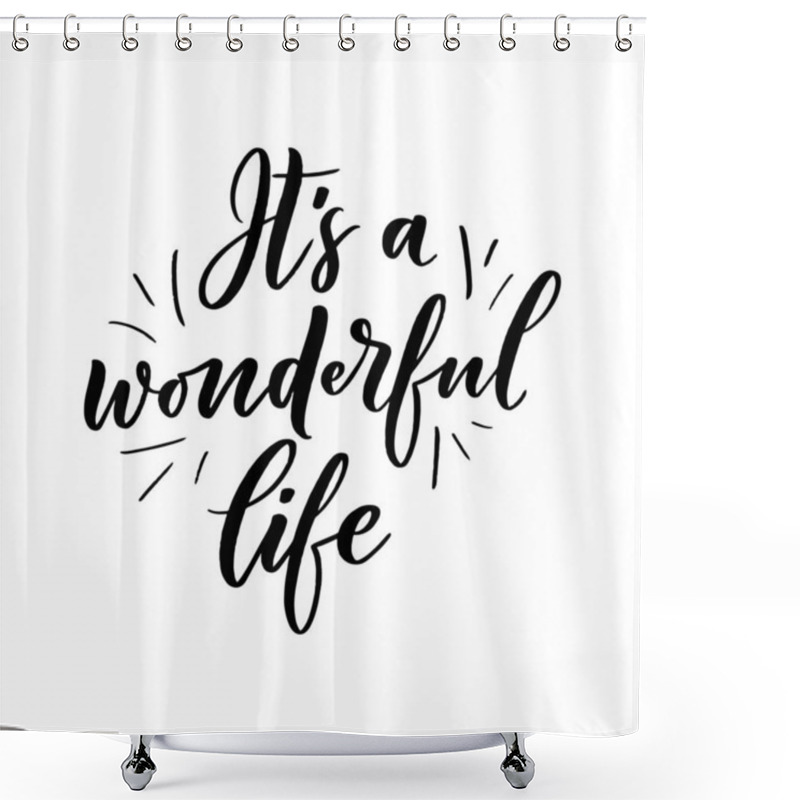 Personality  Christmas Quote. Winter Xmas Slogan. Hand Drawn Calligraphic Lettering. Inspirational Text For Invitation Design. Vector Illustration Shower Curtains