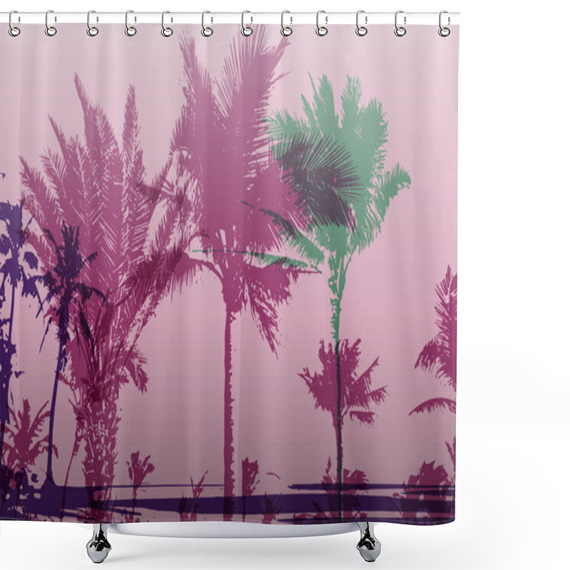 Personality  Palm Tree Print Shower Curtains