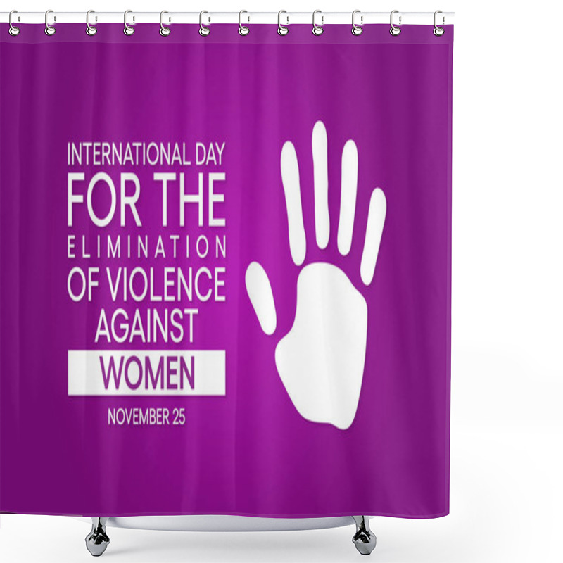 Personality  Vector Illustration On The Theme Of International Day For The Elimination Of Violence Against Women Observed Each Year On November 25th Across The Globe. Shower Curtains