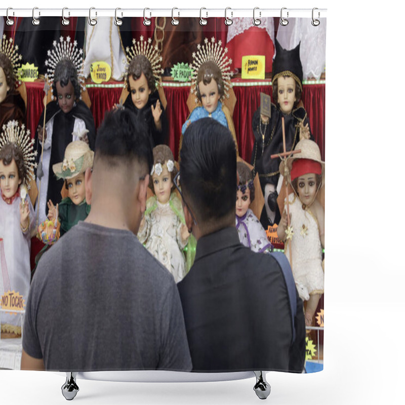 Personality  January 23, 2024, Mexico City, Mexico: Stores Sell God Child With Costumes With Various Themes Prior To The Candelaria Festival In The God Child Square In Mexico City Shower Curtains