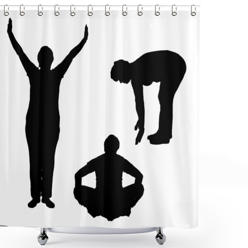 Personality  Vector Silhouette Of A Woman. Shower Curtains