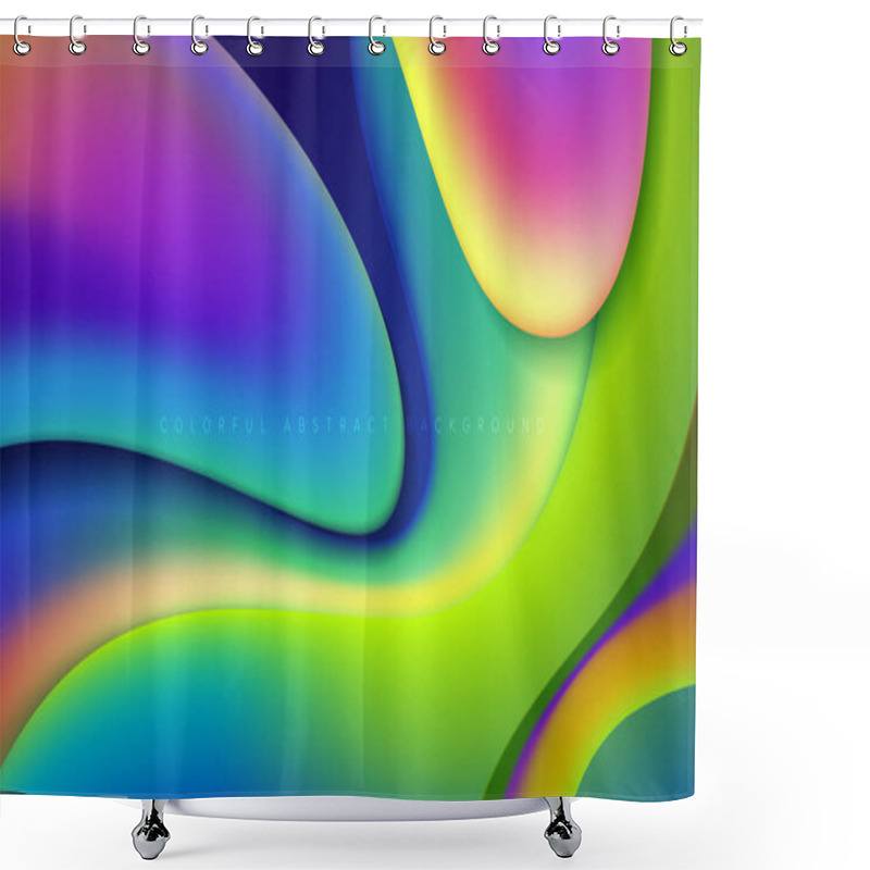 Personality  Abstract Distorted Shape Background Shower Curtains