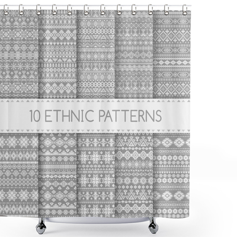 Personality  Ethnic Seamless Patterns. Shower Curtains