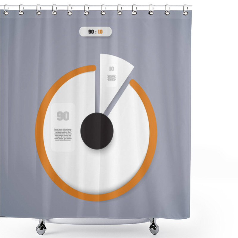 Personality  Set Of Business Cycle Flow Diagrams, Pie Chart For Documents,rep Shower Curtains