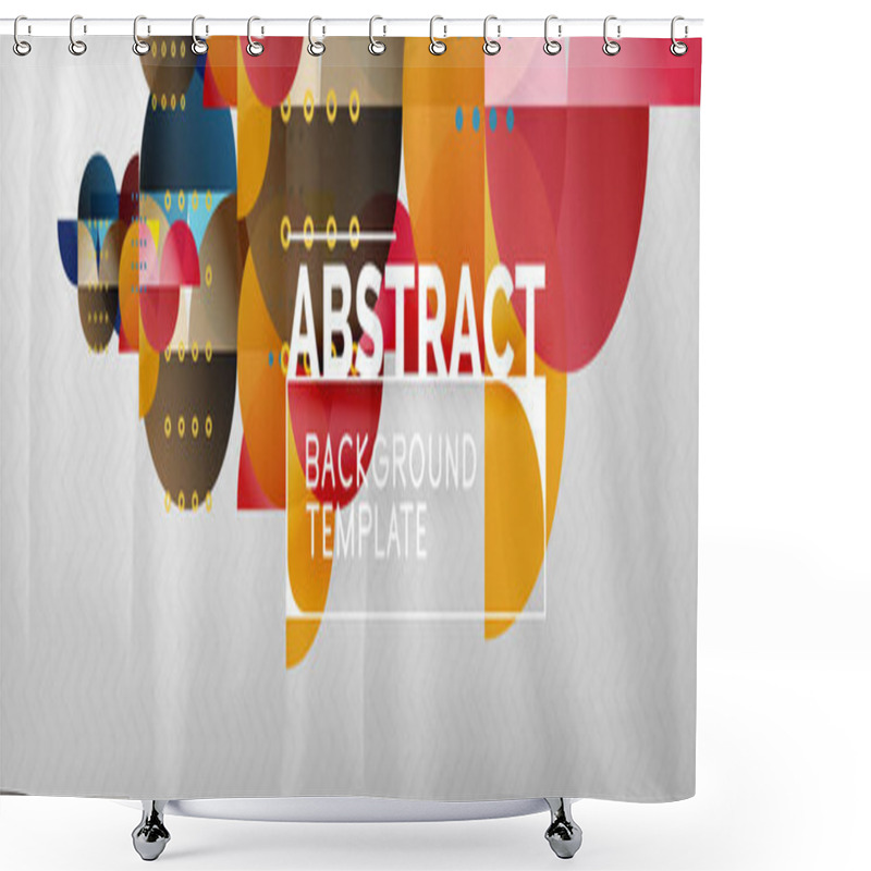 Personality  Circles And Semicircles Abstract Background, Circle Design Business Template Shower Curtains