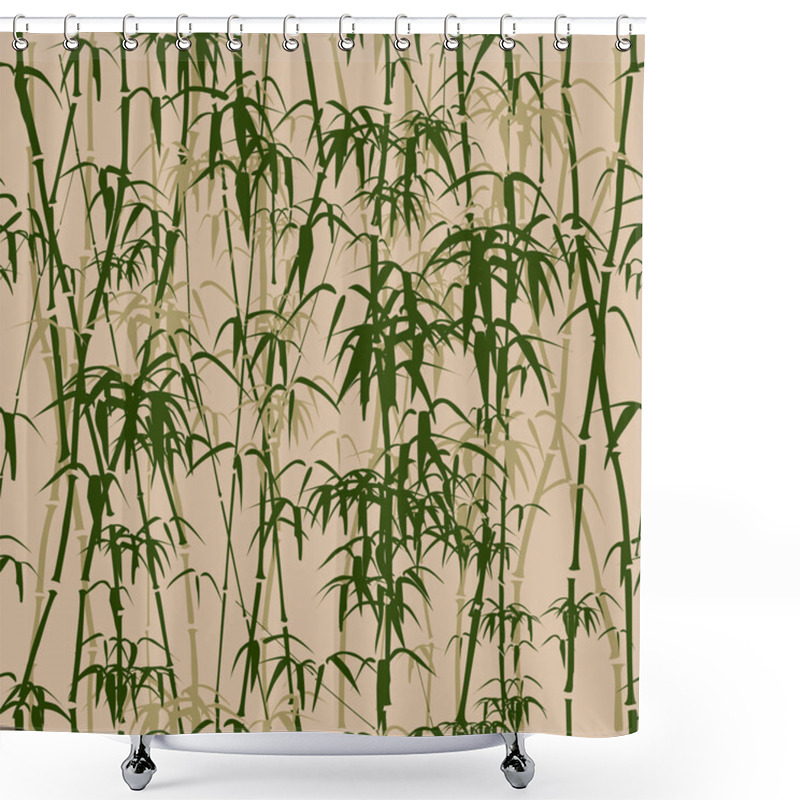 Personality  Bamboo Seamless Texture. Shower Curtains