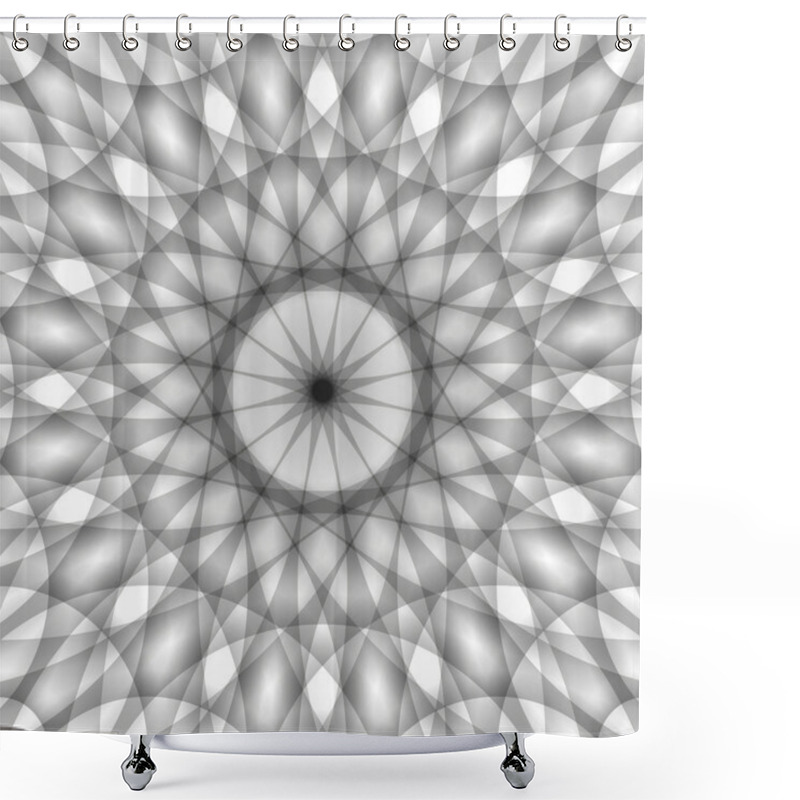 Personality  Monochrome Circular Design Shower Curtains