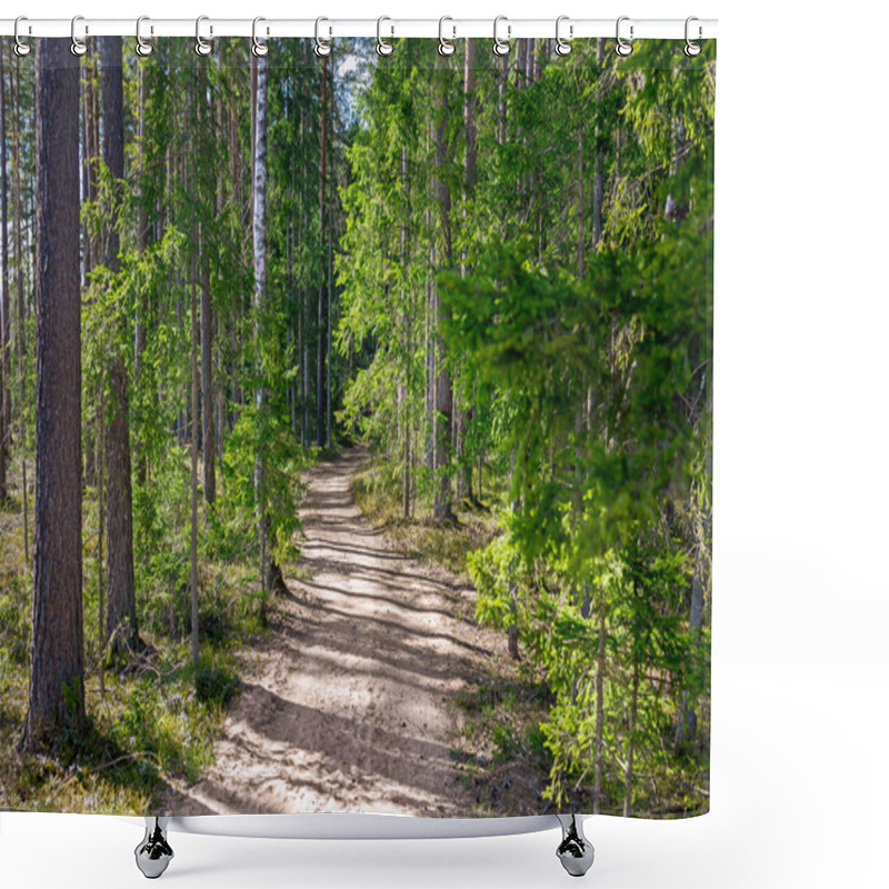 Personality  Footpath Through An Old Overgrown Forest Shower Curtains