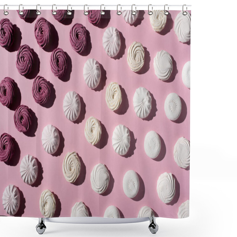 Personality  Pattern With Marshmallows Shower Curtains