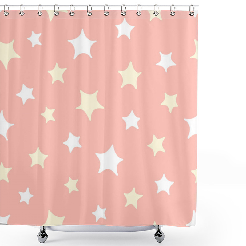 Personality  Cute Stars Seamless Pattern.  Shower Curtains