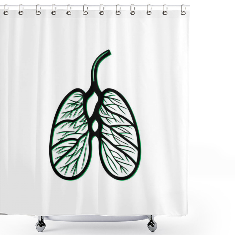 Personality  Lungs With Tree Branches Design. Concept Of Nature, Health, And Ecology. Shower Curtains