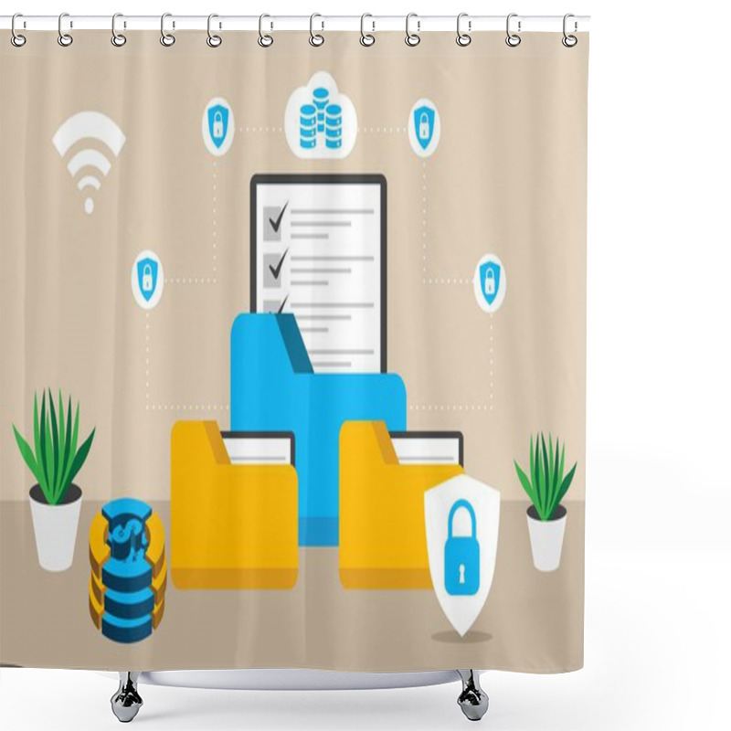 Personality  A Secure Way To Store And Organize Files. Features Include Cloud Backup And Protection To Keep Important Data Safe And Accessible Anytime. Shower Curtains