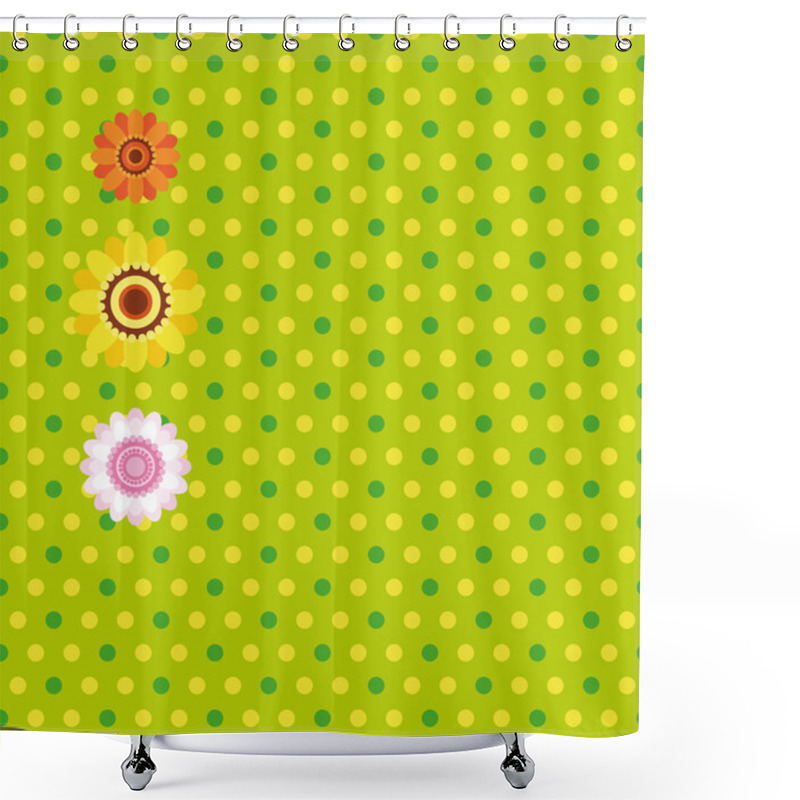 Personality  Easter Seamless Green Background Shower Curtains