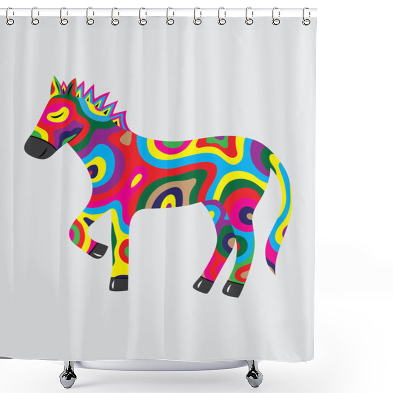 Personality  Zebra Cartoon Shower Curtains