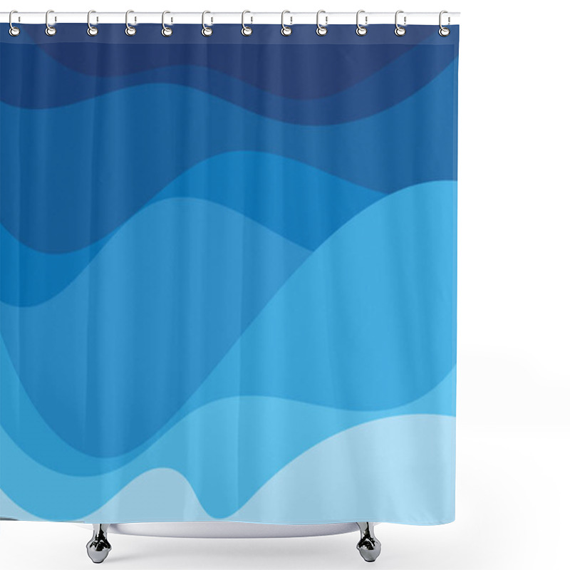 Personality  Abstract Water Wave Vector Illustration Design Background Shower Curtains