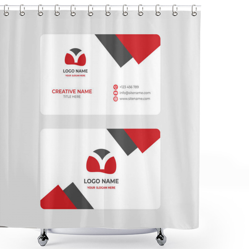 Personality  A Minimalist Vector Business Card Design, Perfect For Modern Professionals Seeking A Clean And Creative Branding Solution Shower Curtains