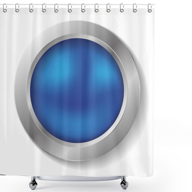 Personality  Round Button Shower Curtains