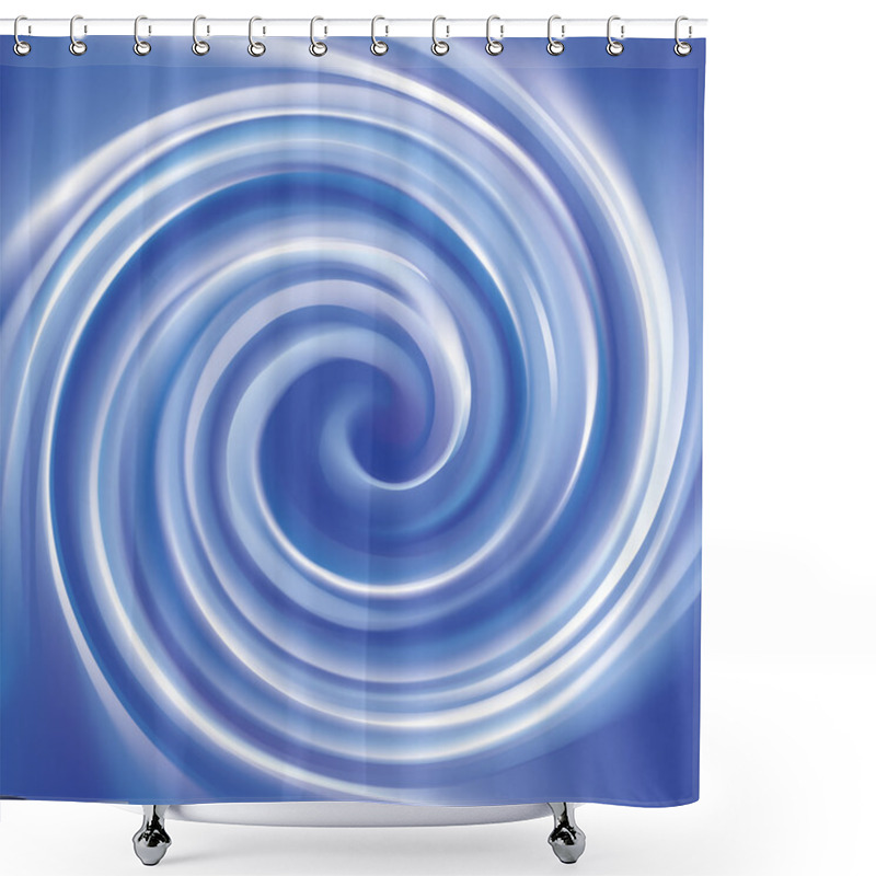 Personality  Vector Background Of Cobalt Swirling Water Texture Shower Curtains