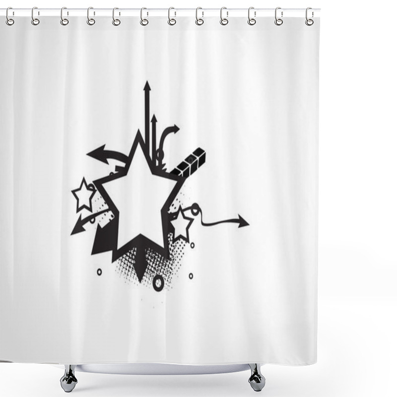 Personality  Wallpaper, Aeros And Stars Elements Shower Curtains