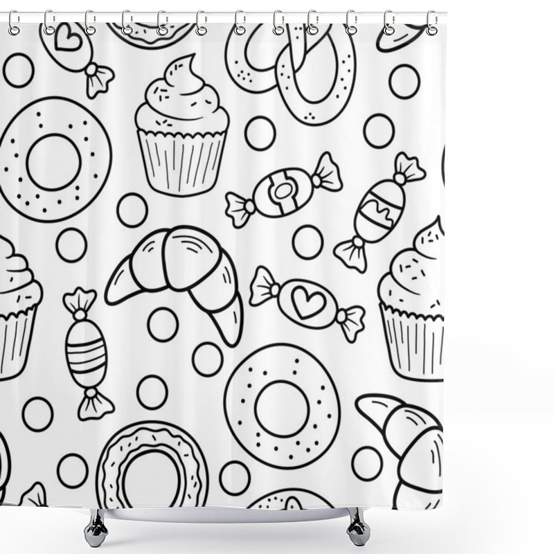 Personality  Sweets Seamless Pattern Shower Curtains