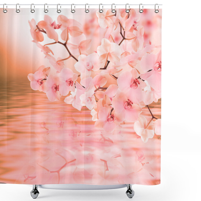 Personality  Orchid.Blooming Exotic Flowers Shower Curtains