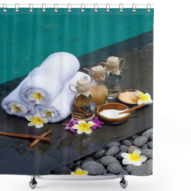 Personality  At The Spa In Villa On Bali Island Shower Curtains