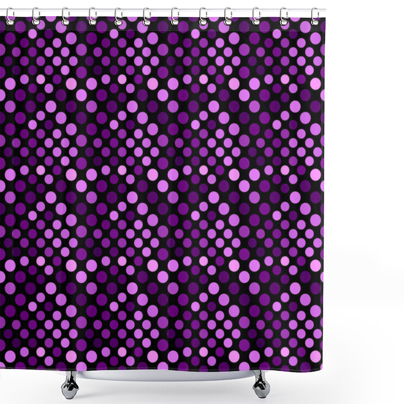 Personality  Seamless Circle Pattern Background - Violet Vector Design Shower Curtains