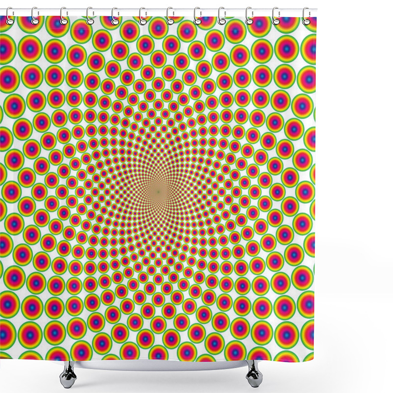 Personality  Vector Cyclic Optical Illusion Shower Curtains