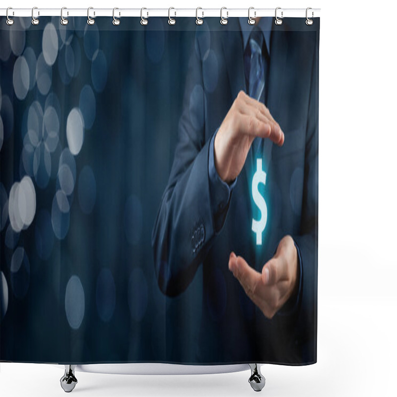 Personality  Dollar Protection Concept Shower Curtains