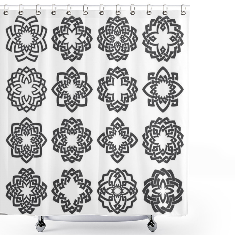 Personality  Quadrangular Mandalas Collection Shower Curtains