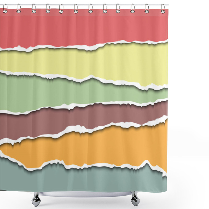 Personality  Torn Paper Sheets Shower Curtains