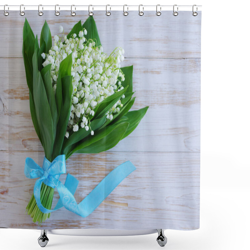 Personality  Romantic Bouquet With Spring Lilies Of The Valley   Shower Curtains