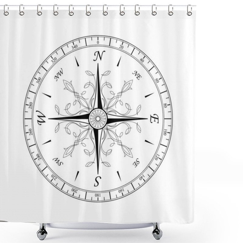 Personality  Compass Rose#1 Shower Curtains