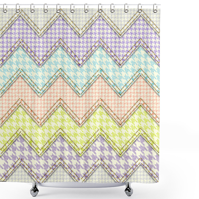 Personality  Geometric Chevron Pattern. Shower Curtains