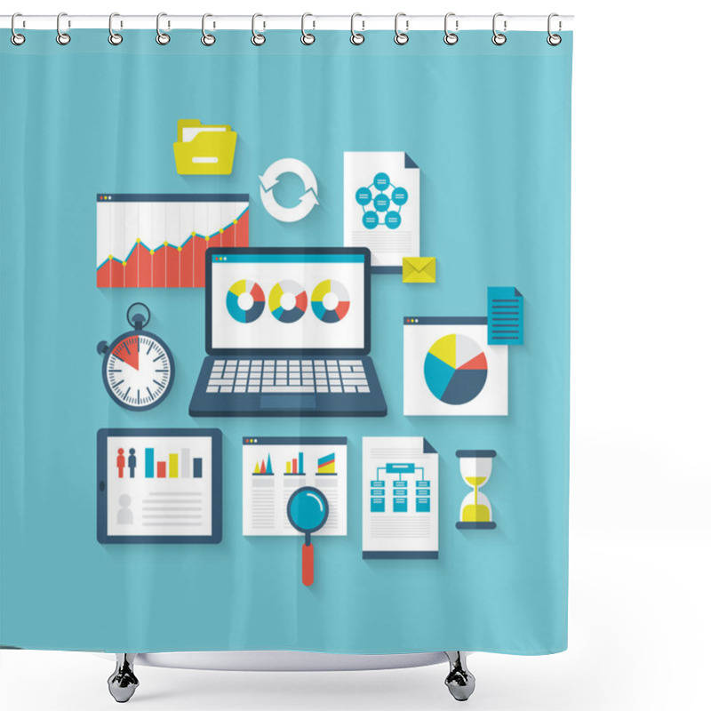 Personality  Concept Of Website Search Optimization Shower Curtains