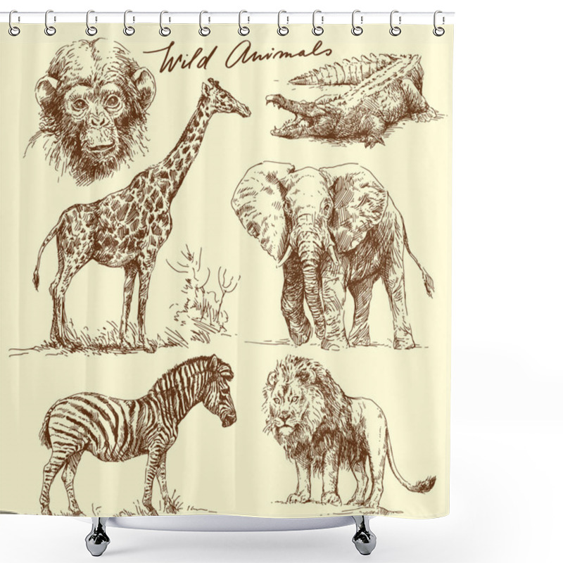 Personality  Wild Animals Shower Curtains