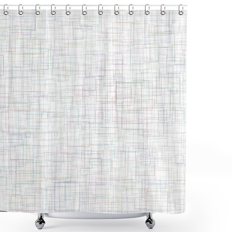 Personality  Abstract Technical Geometric Square Background Shower Curtains