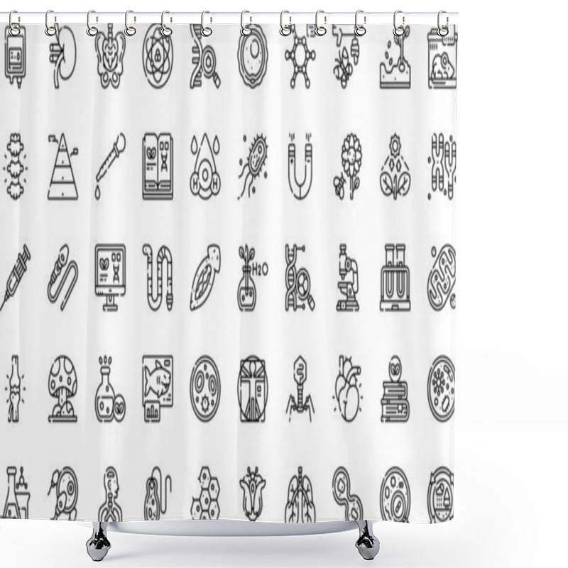 Personality  Biology Icons High-Quality Vector Icons Collection With Editable Stroke. Ideal For Professional And Creative Projects. Shower Curtains