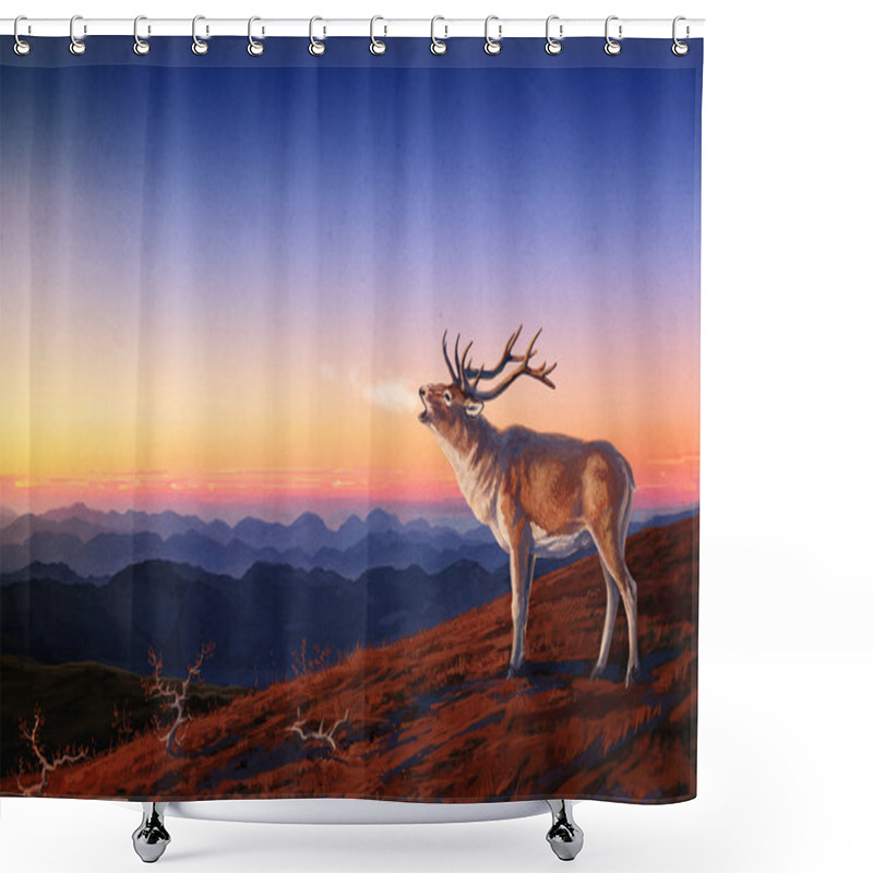 Personality  Red Deer. Shower Curtains