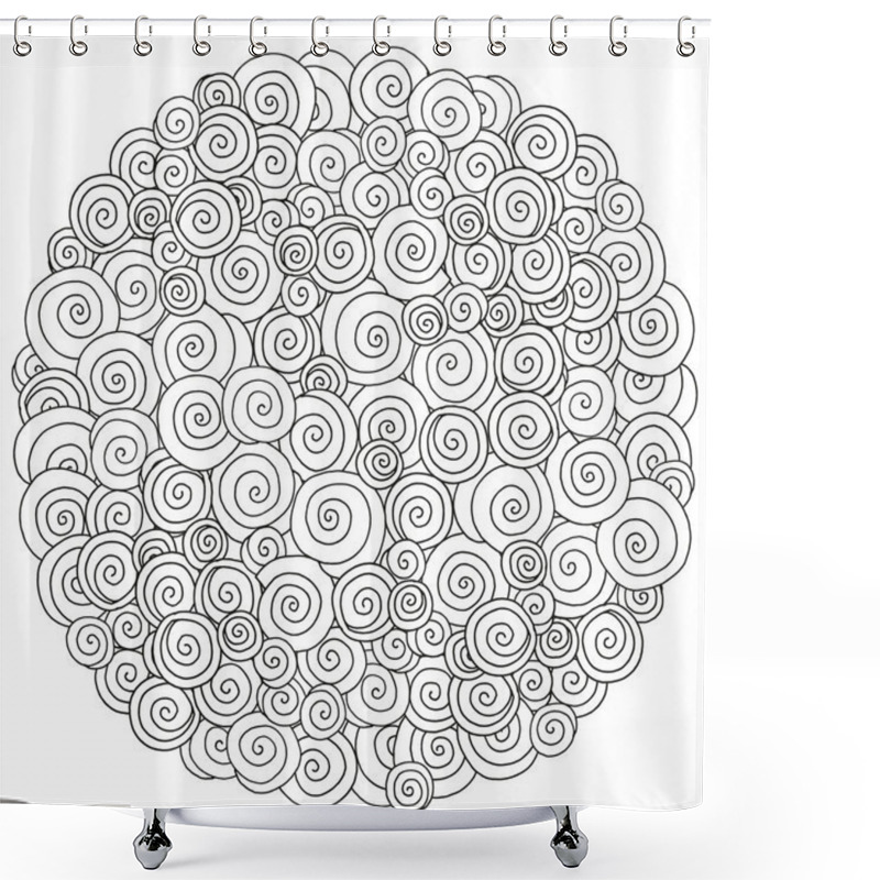 Personality  Black And White Abstract Pattern Shower Curtains