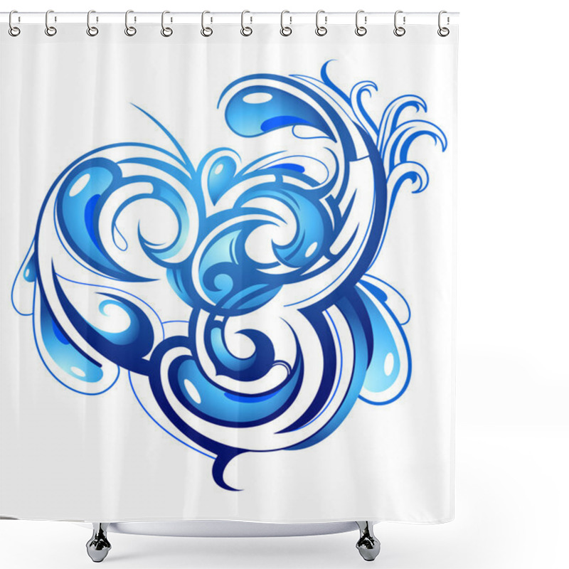 Personality  Water Splash Shower Curtains